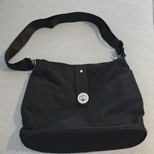 Black Baggallini Shoulder Bag with Silver Accents